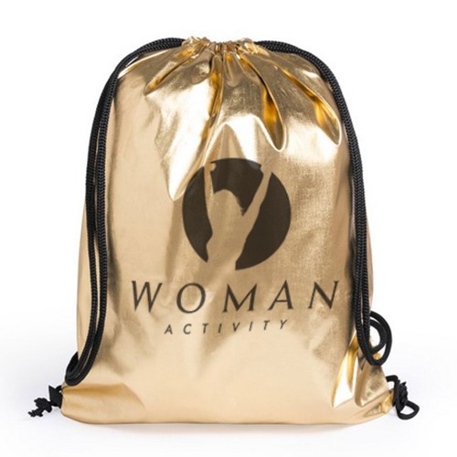 Mochila Brillante con Cordón en Poliéster 210T - Lebrija