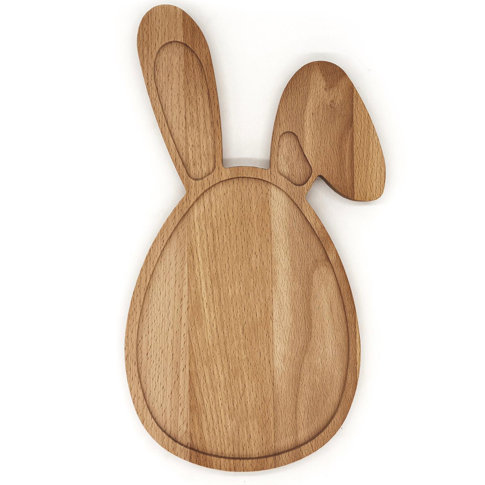 Tabla Conejo de Pascua de Madera - Sant Quintí de Mediona impreso con logotipo