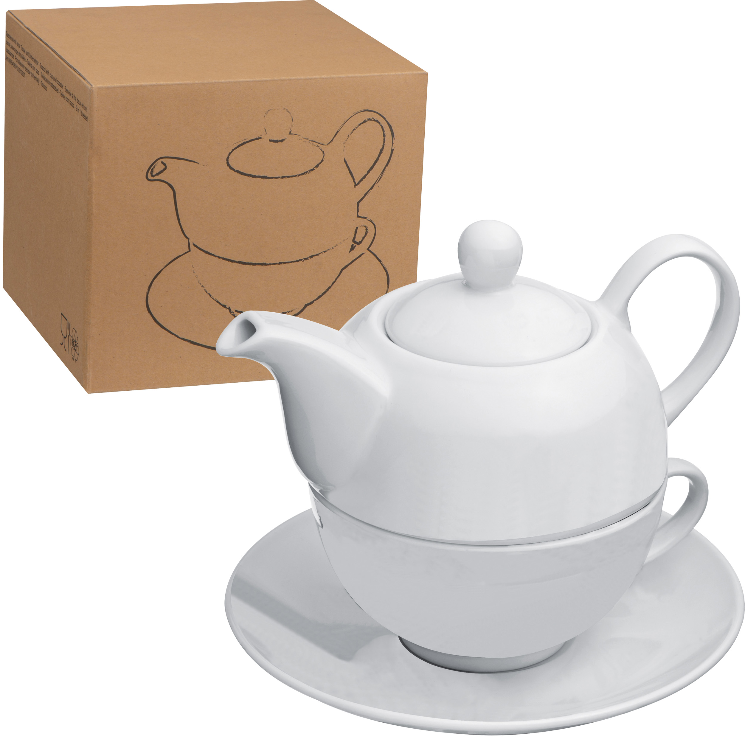 Juego de té de porcelana personalizado - Gran Milton - Val do Dubra