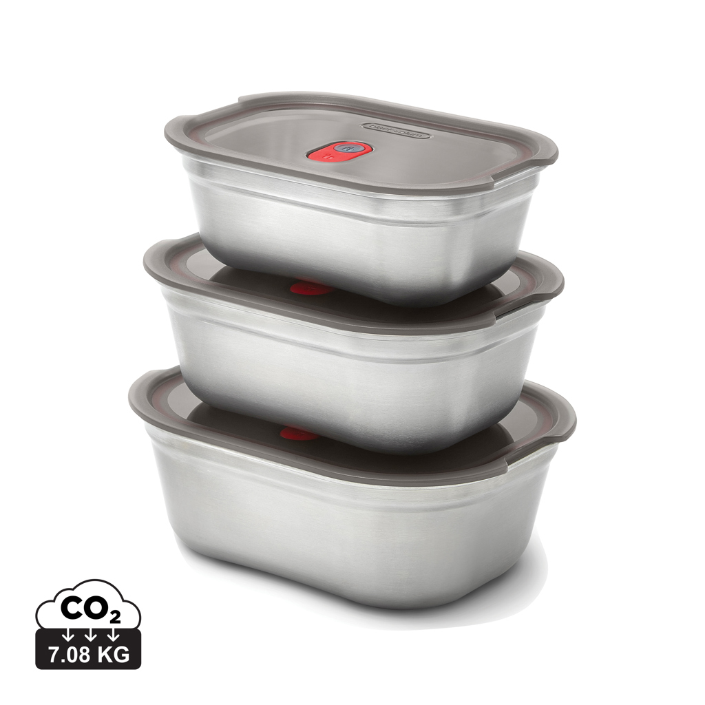 Conjunto de Recipientes para Comida de Acero Inoxidable - Llanos del Caudillo
