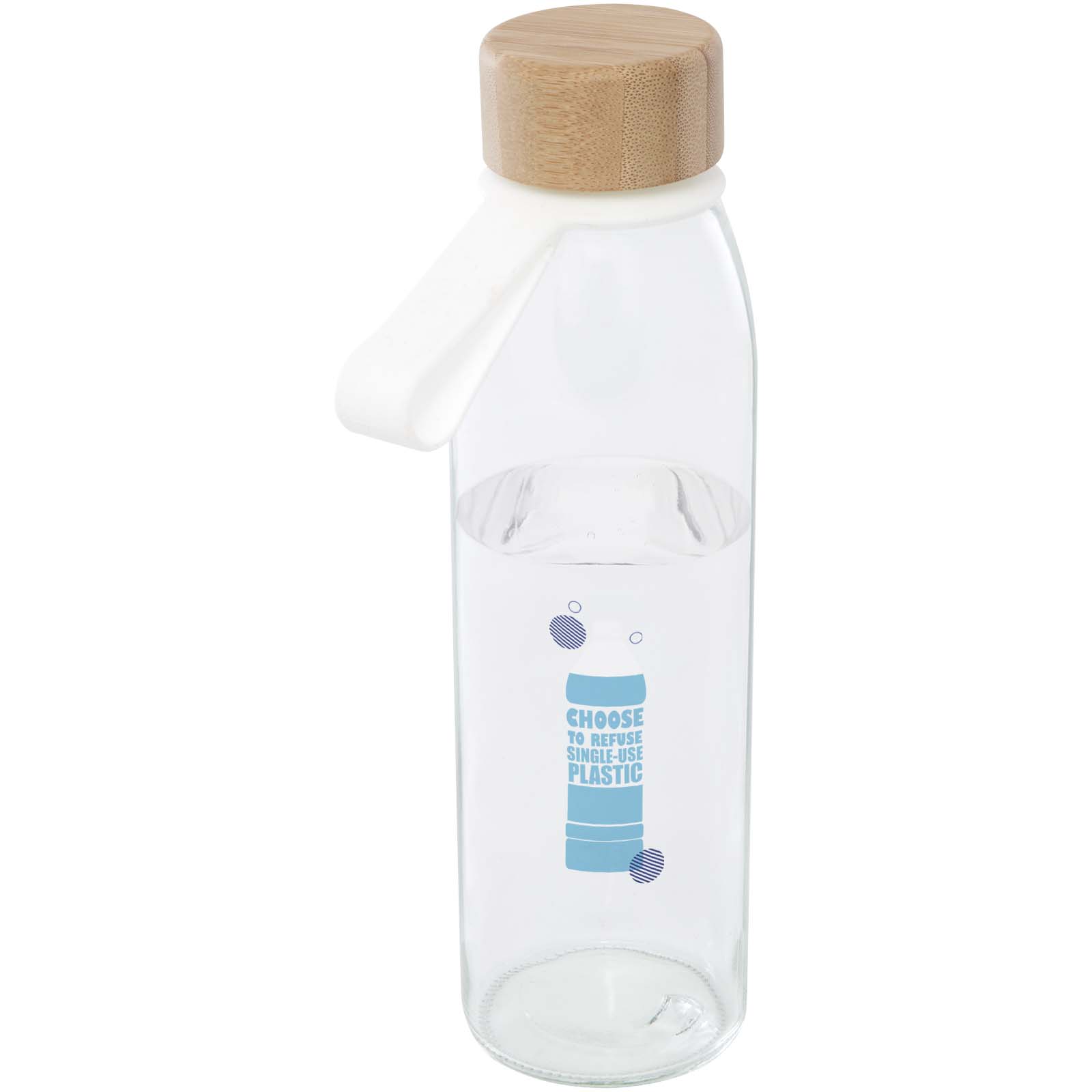 Botella de Vidrio EcoPortador - Villalba de Perejil impreso con logotipo