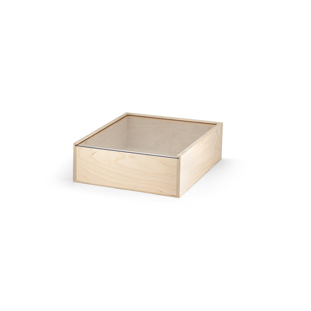 Caja de madera contrachapada con tapa deslizante - Tamaño S - Montcuq - Sant Feliu de Guíxols