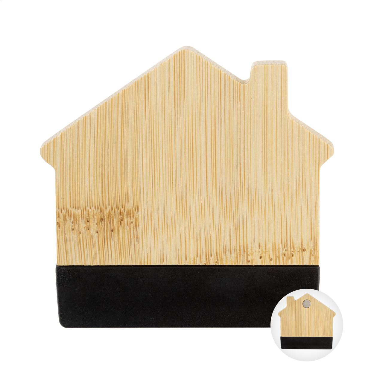 Imán de Nevera Casa de Bambú - Frailes impreso con logotipo