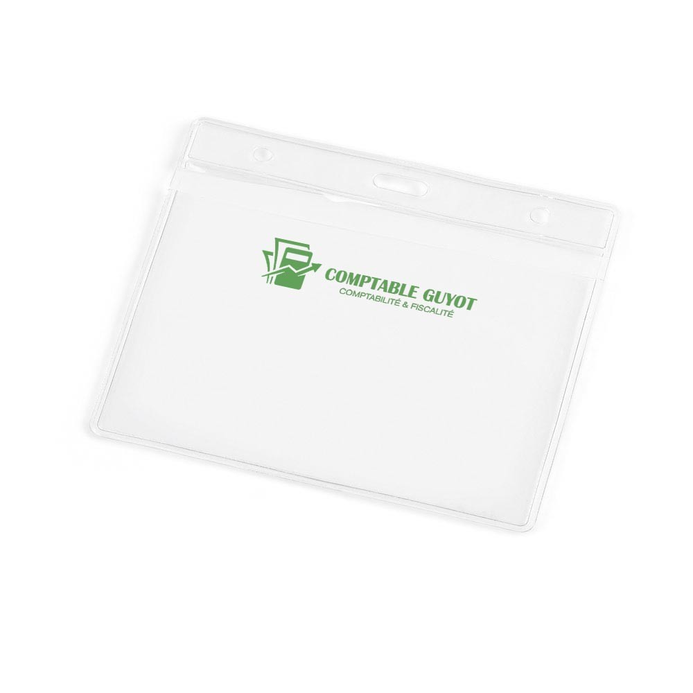 Porta credencial de carabinero de PVC - Calzada de Calatrava impreso con logotipo