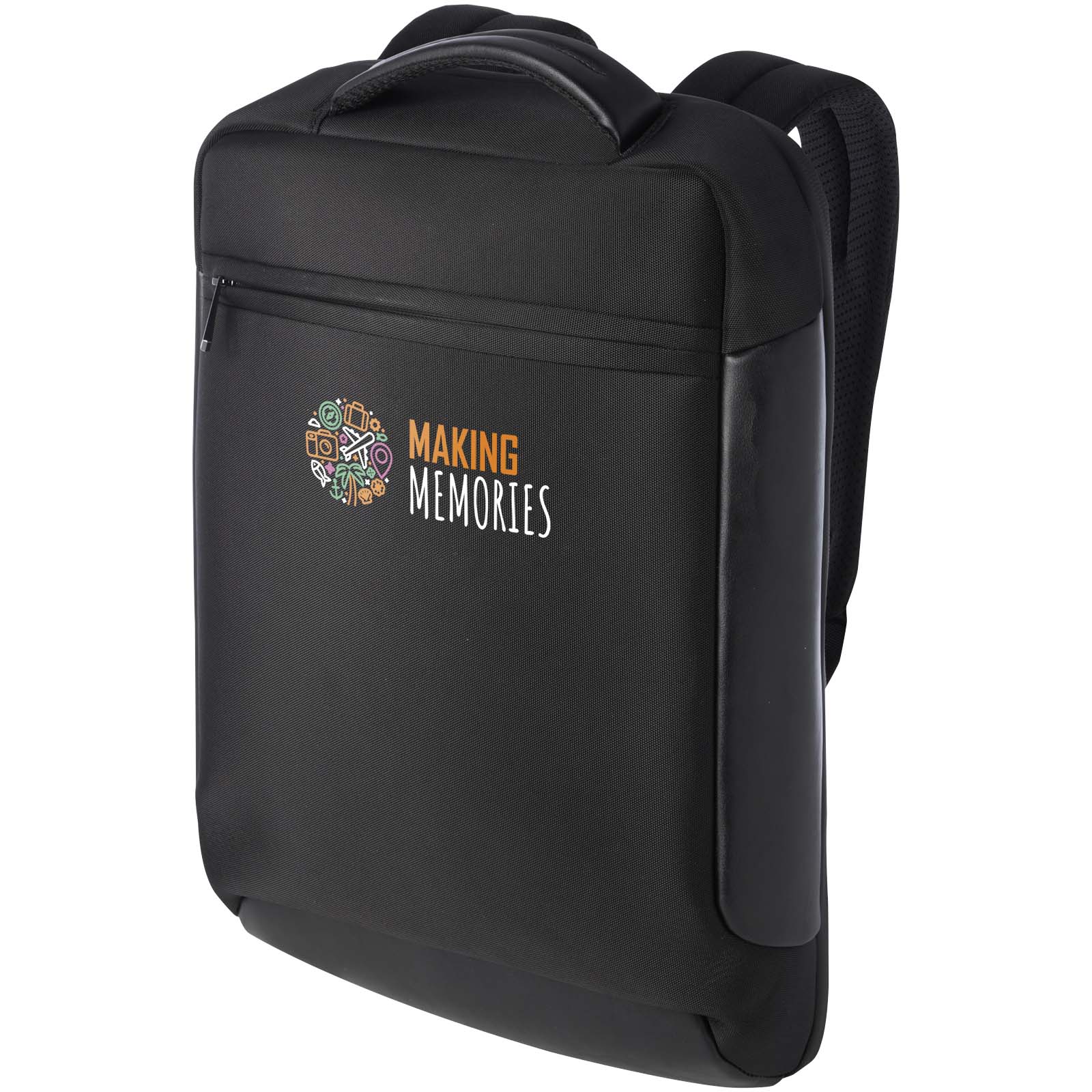 Mochila compacta reciclada para portátil EcoExpedición 12L - La Torre de Esteban Hambrán impreso con logotipo