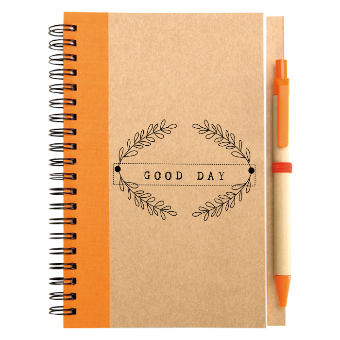 Cuaderno de Papel Reciclado con Bolígrafo a juego - Winkleigh - Nieva de Cameros