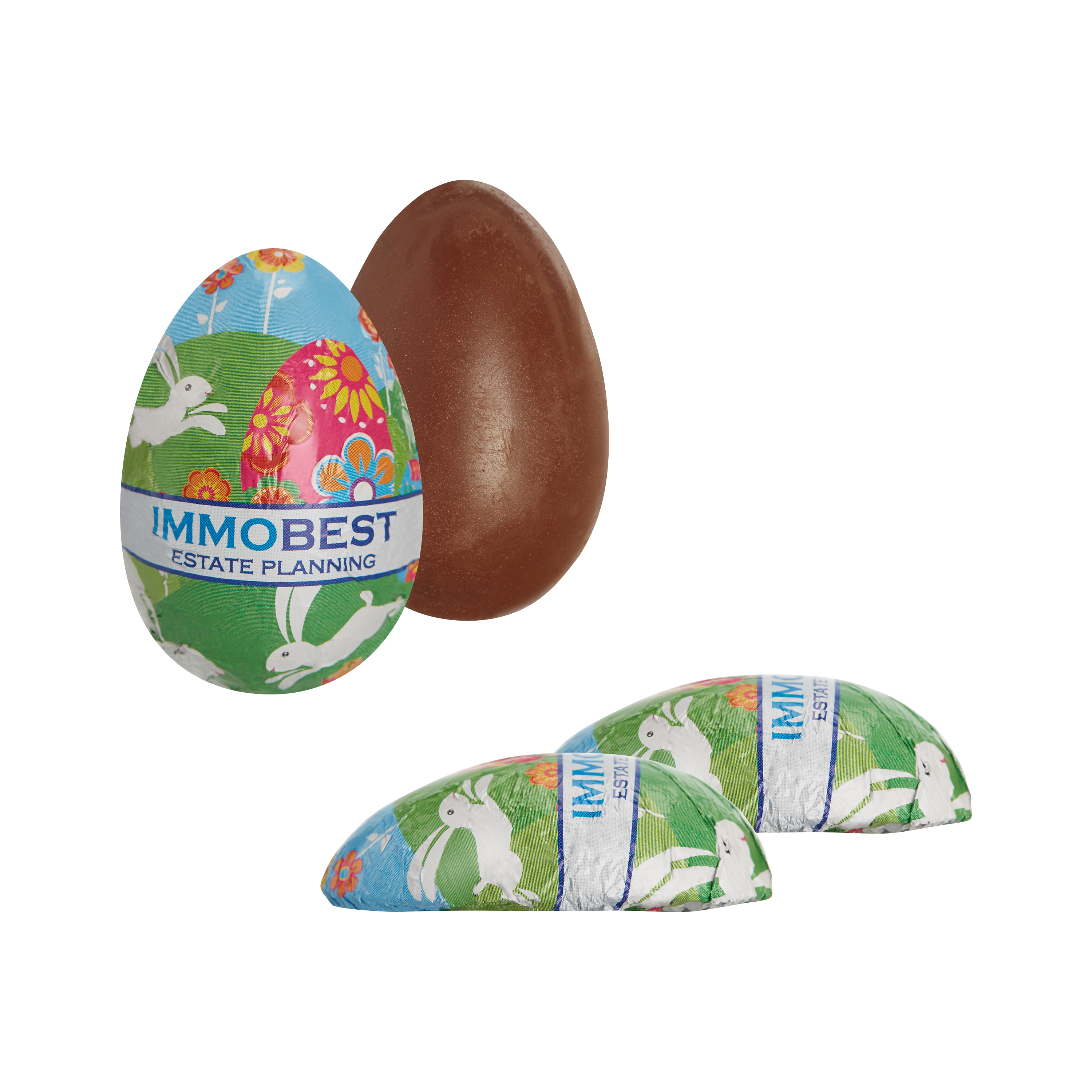 Huevo de Pascua de Chocolate Delicioso - Zas impreso con logotipo