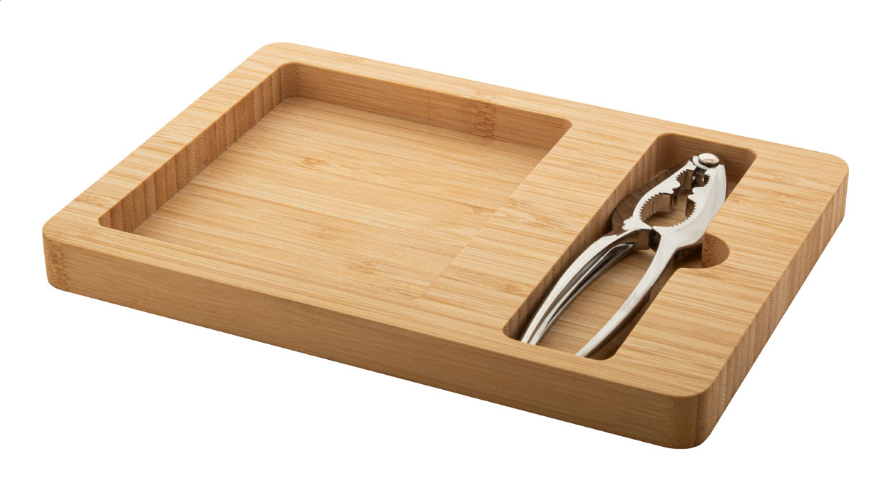 Juego de cascanueces de bambú y metal - Sariñena