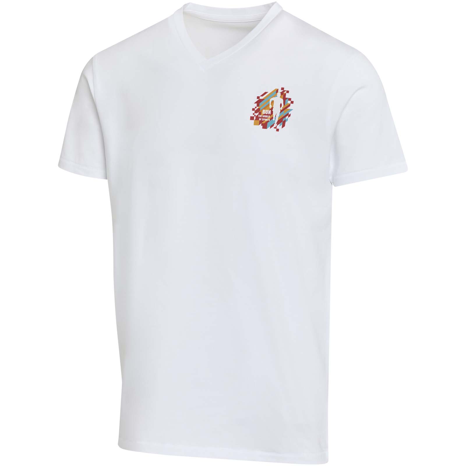 Camiseta V-cuello Orgánica 200 g/m² Unisex Sostenible - Campins impreso con logotipo