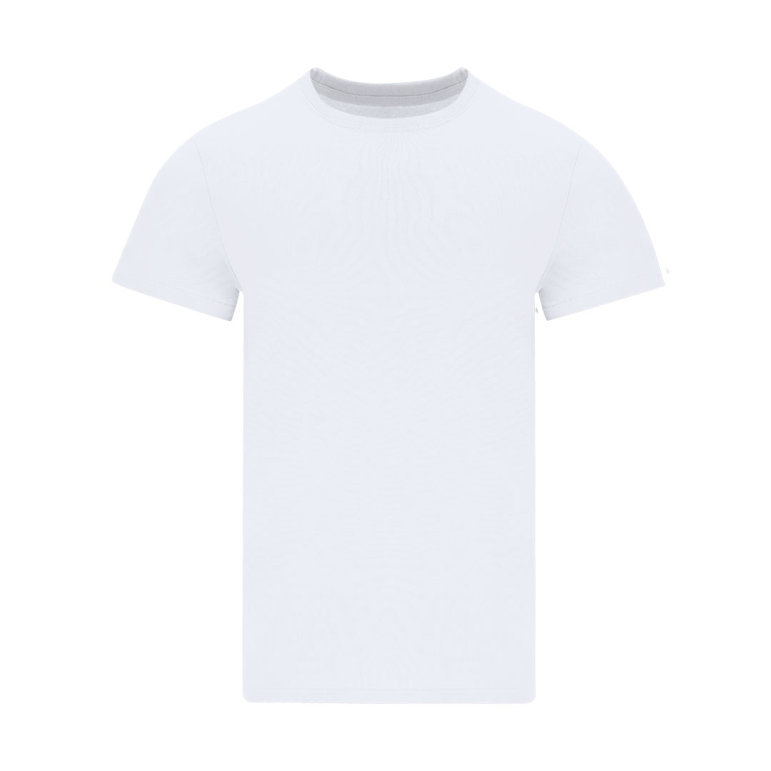 Camiseta Blanca Unisex Confort - Callús impreso con logotipo