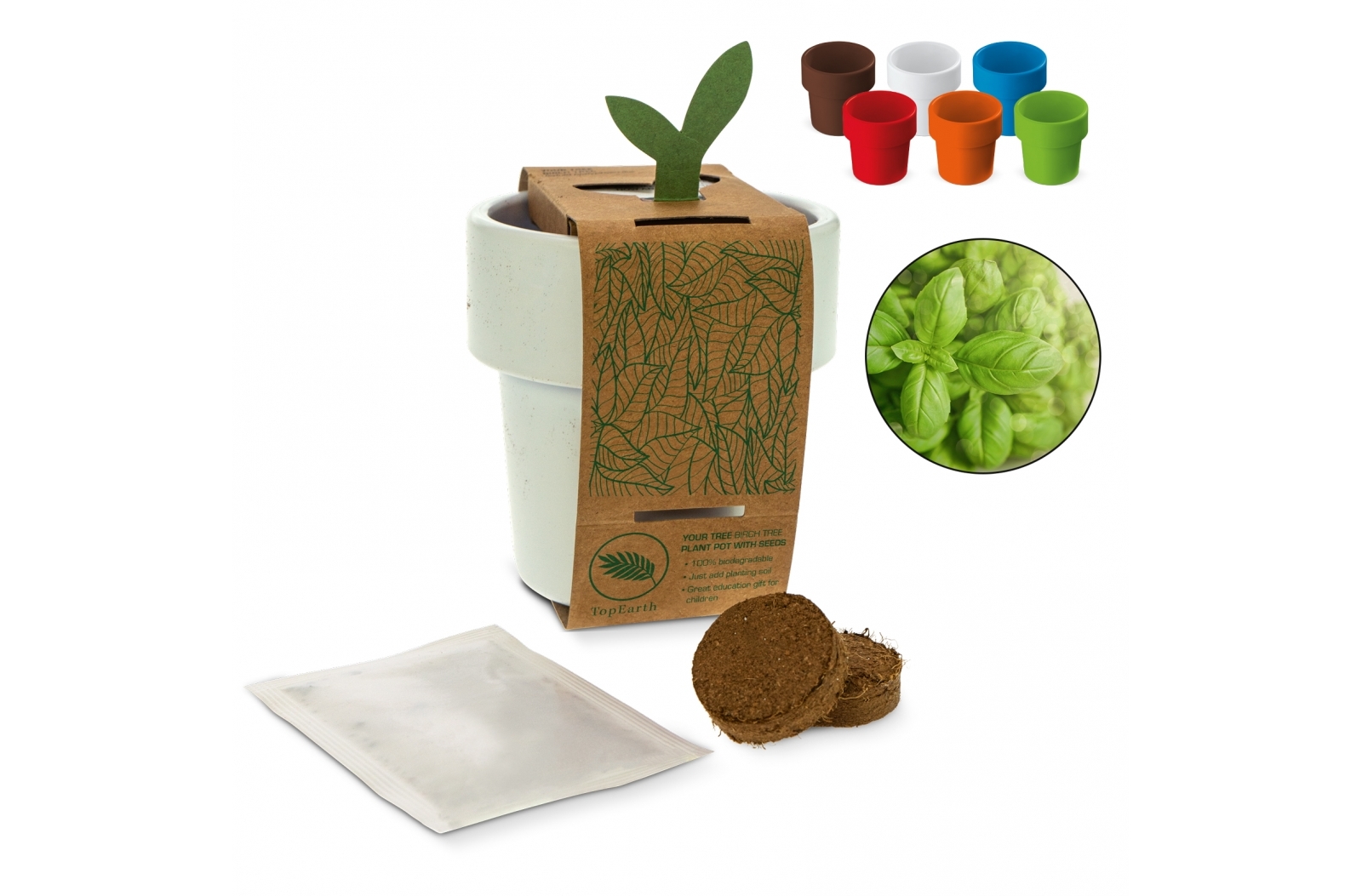 Taza de Café Maceta Multifuncional con Semillas de Albahaca - Balconchán