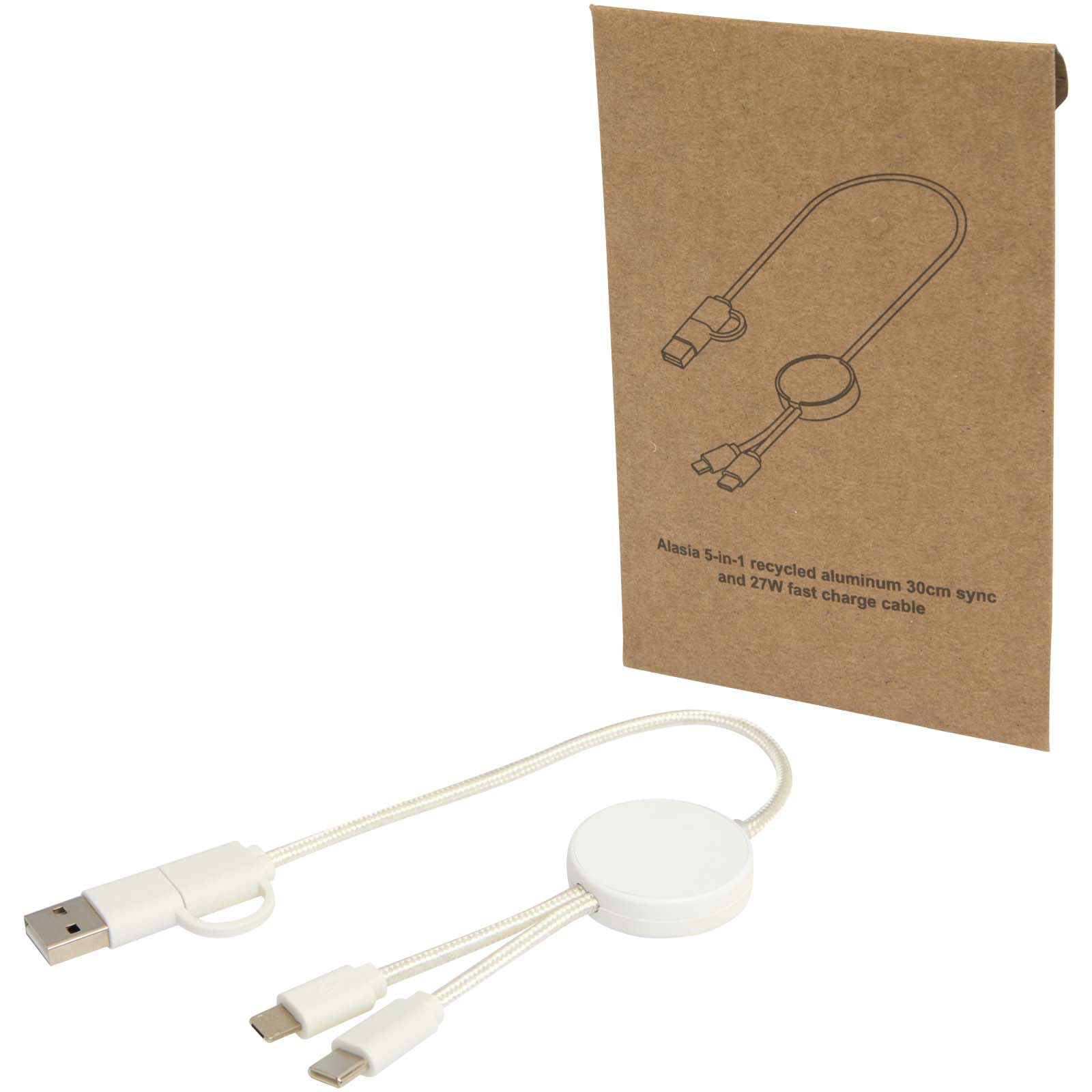 Cable multifunción EcoSync 5-en-1 de 30 cm y 27W - Lumpiaque
