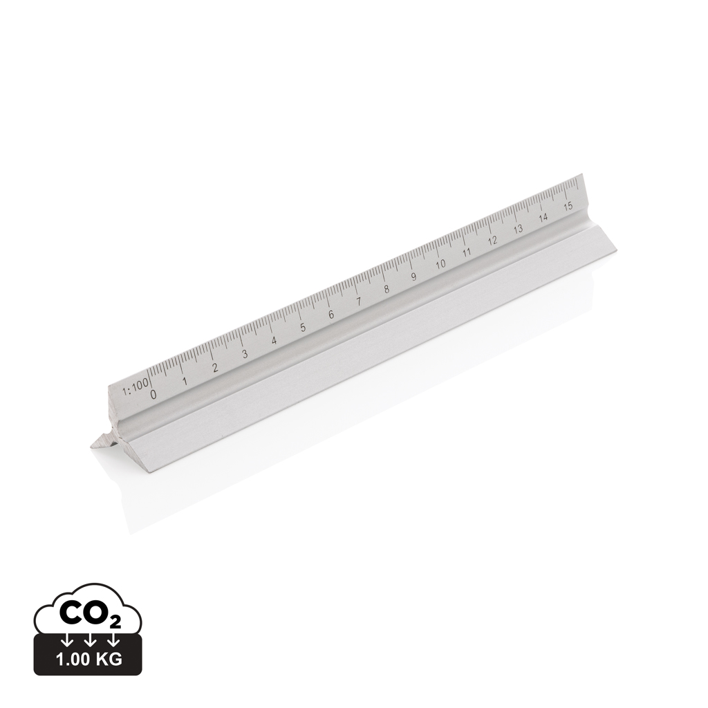 Regla de aluminio de 5 escalas de tamaño bolsillo - Palomeque