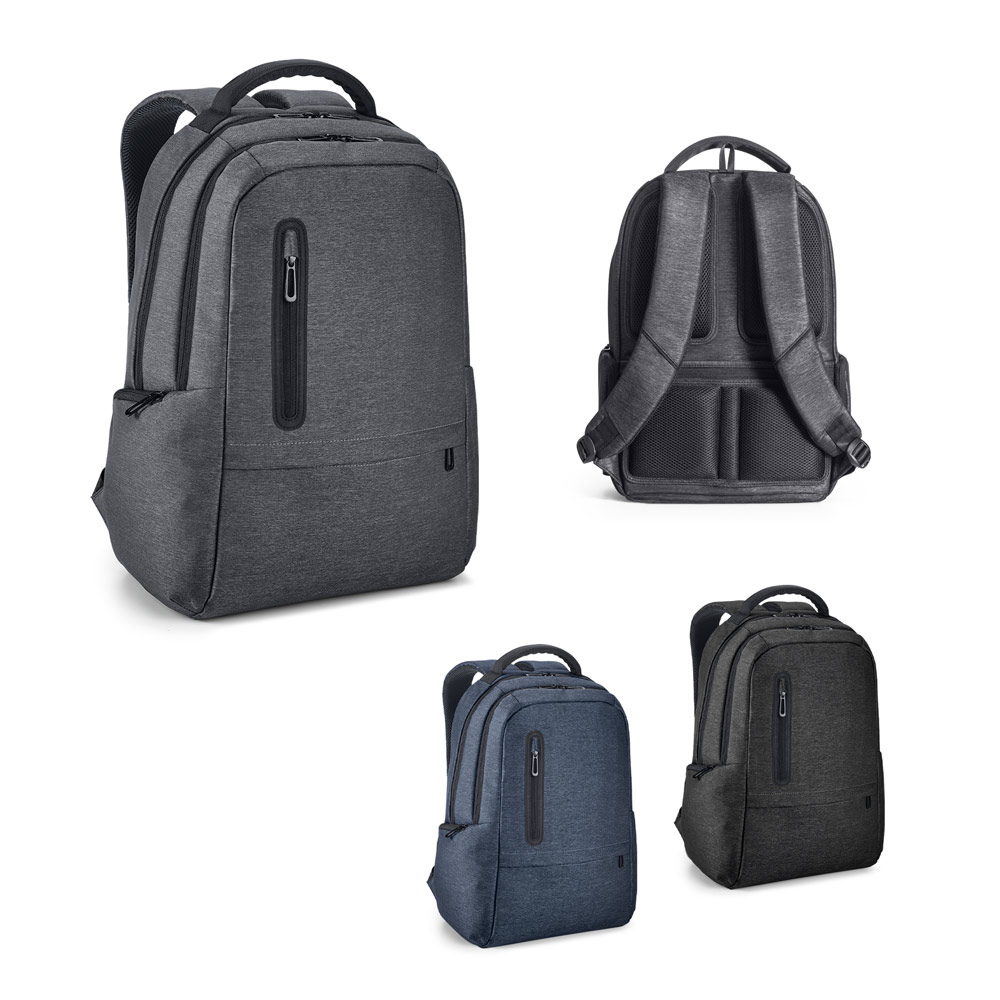 RE-BOSTON. Mochila para portátil impermeable de dos tonos hecha de nylon reciclado con compartimento 210D