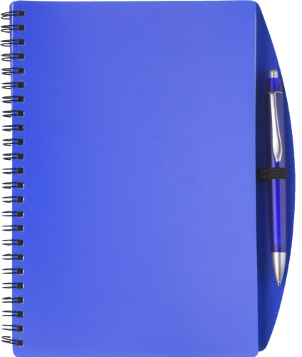 Cuaderno A5 con encuadernación de alambre y bolígrafo de plástico - Casares
