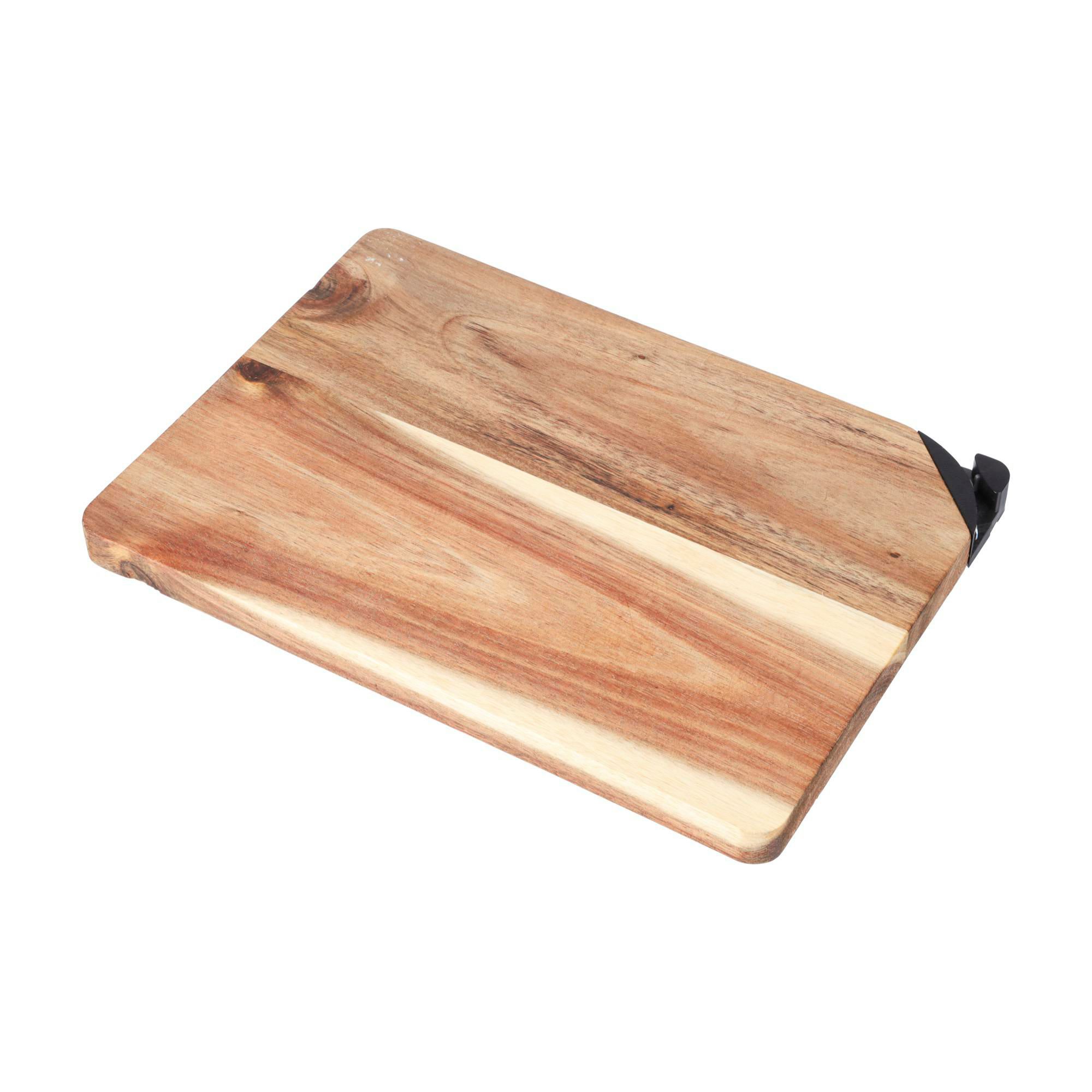Tabla de cortar Heinz | Madera de acacia reciclada | Con afilador de cuchillos