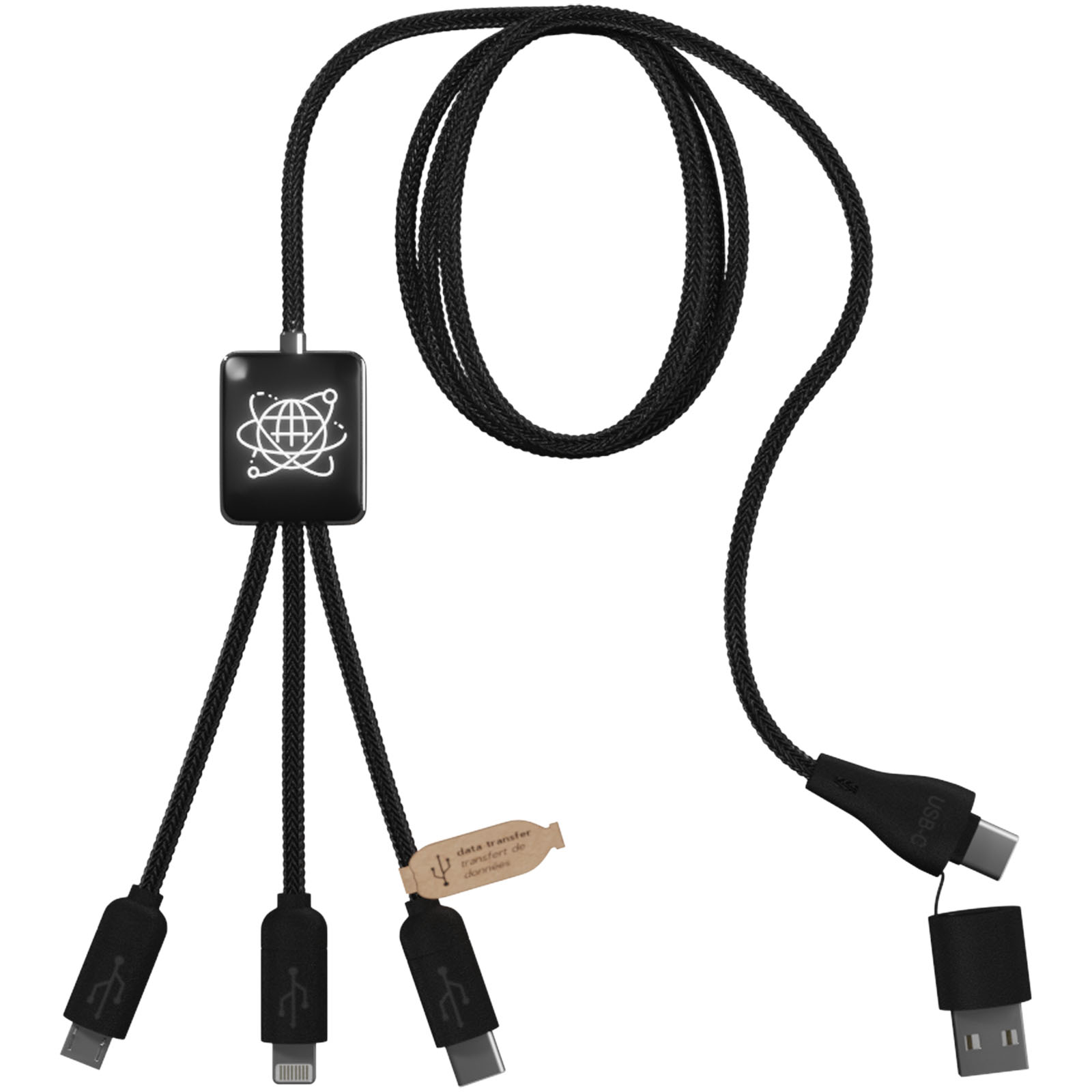 Cable EcoCharge 5-en-1 con Logo Iluminado - Dosbarrios