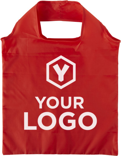 Bolsa de compras navideña plegable de poliéster con mosquetón - Casares