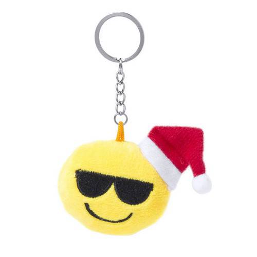 Llavero de Peluche Emoji Navideño Alegre - San Martín de Montalbán