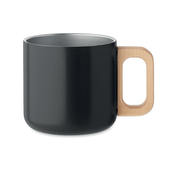 Taza de Pared Doble con Mango de Madera - Berbegal