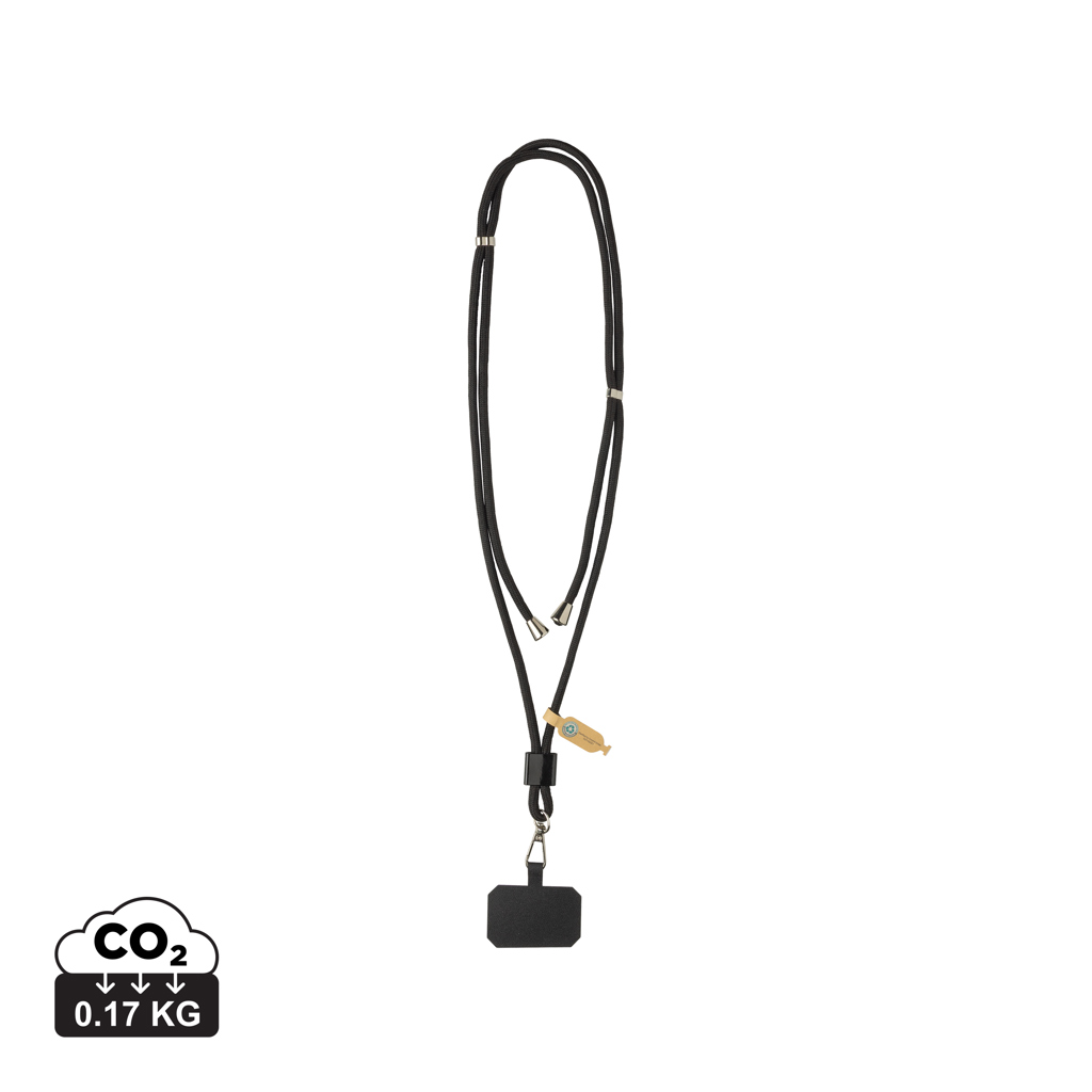 LoopSeguro RCS reciclado PET soporte ajustable para teléfono con cordón - Torres de Barbués
