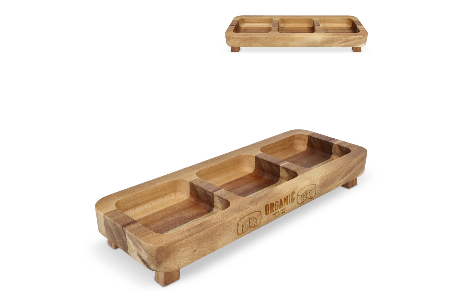 Mesa de aperitivos de madera Acacia Elegancia Natural - Santa Maria de Besora