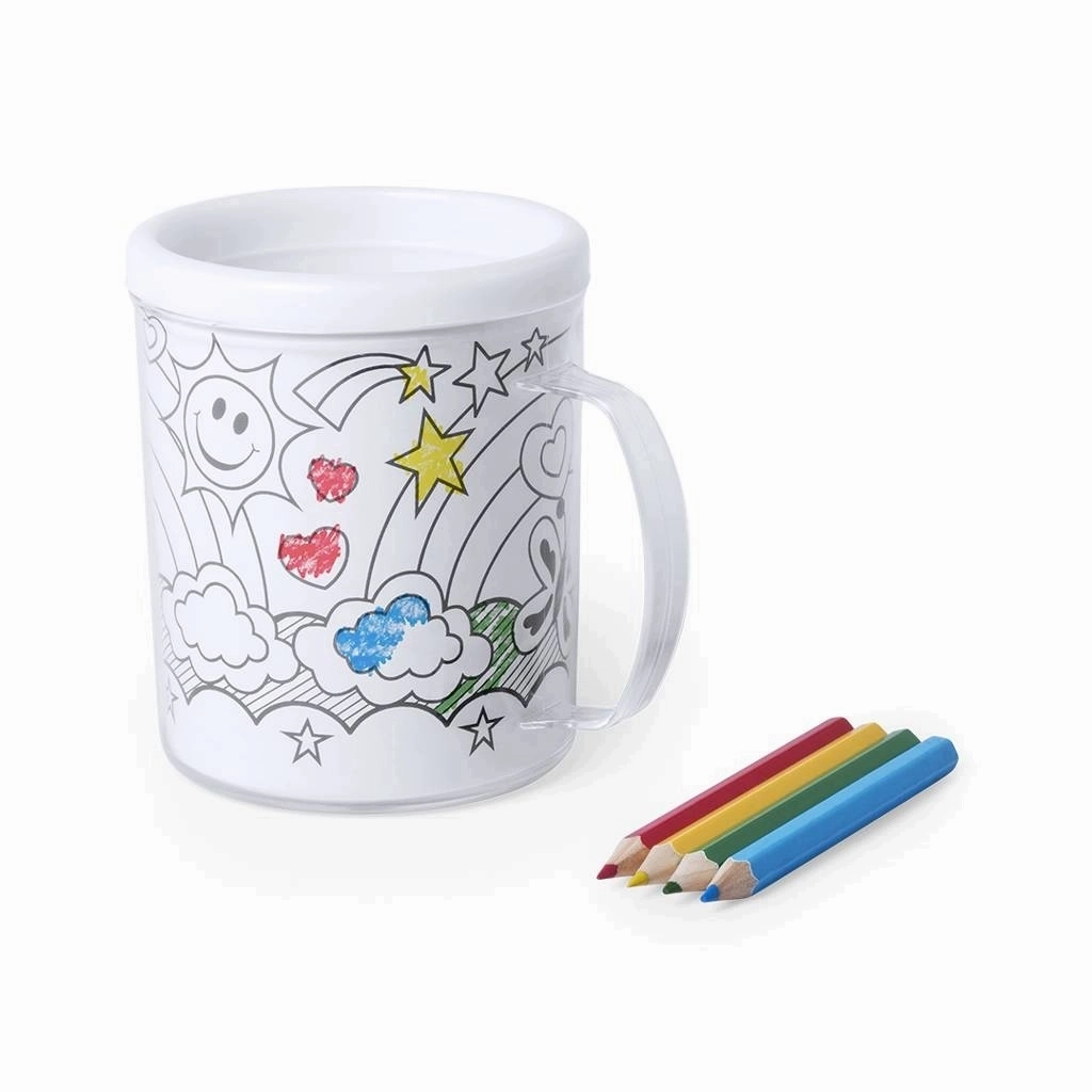 Taza para colorear con lápices 320ml - Baños de Ebro/Mañueta