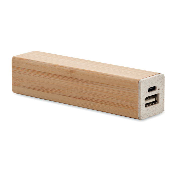 Banco de Energía de Bambú 2600mAh - Peralta de Calasanz
