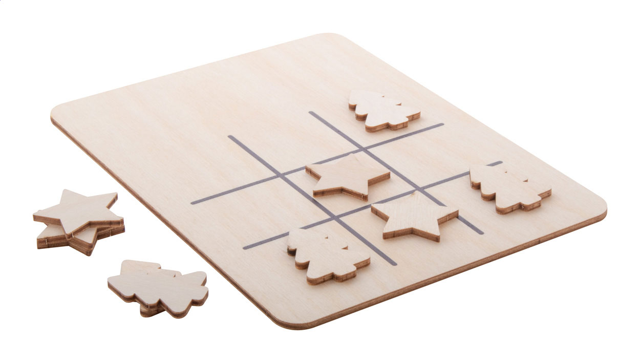 Navidad TixTax Juego de Tic-Tac-Toe de Madera - El Pedroso