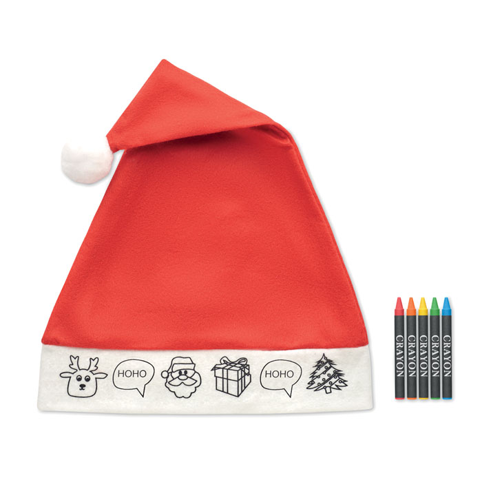 Set de Colorear de Gorro de Santa para Niños - Camarena