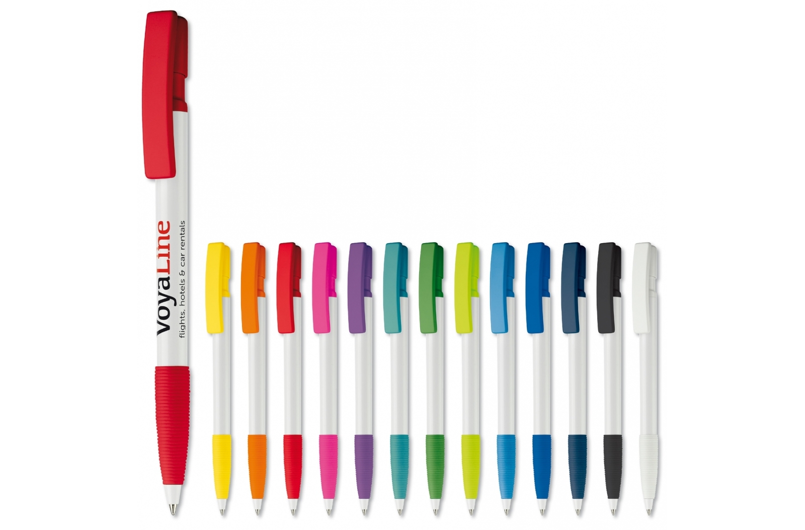 Bolígrafo de diseño con agarre de goma - Cabana de Bergantiños