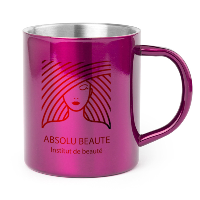 Taza de Acero Inoxidable Bicolor 280ml - Cabañas de Ebro