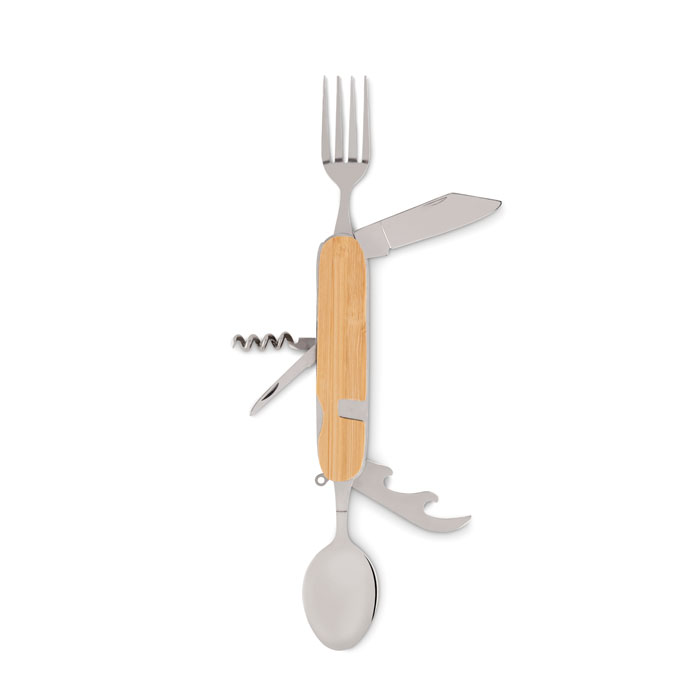 Set de Cubiertos de Metal Multi-función Plegables para Campamento - Labuerda