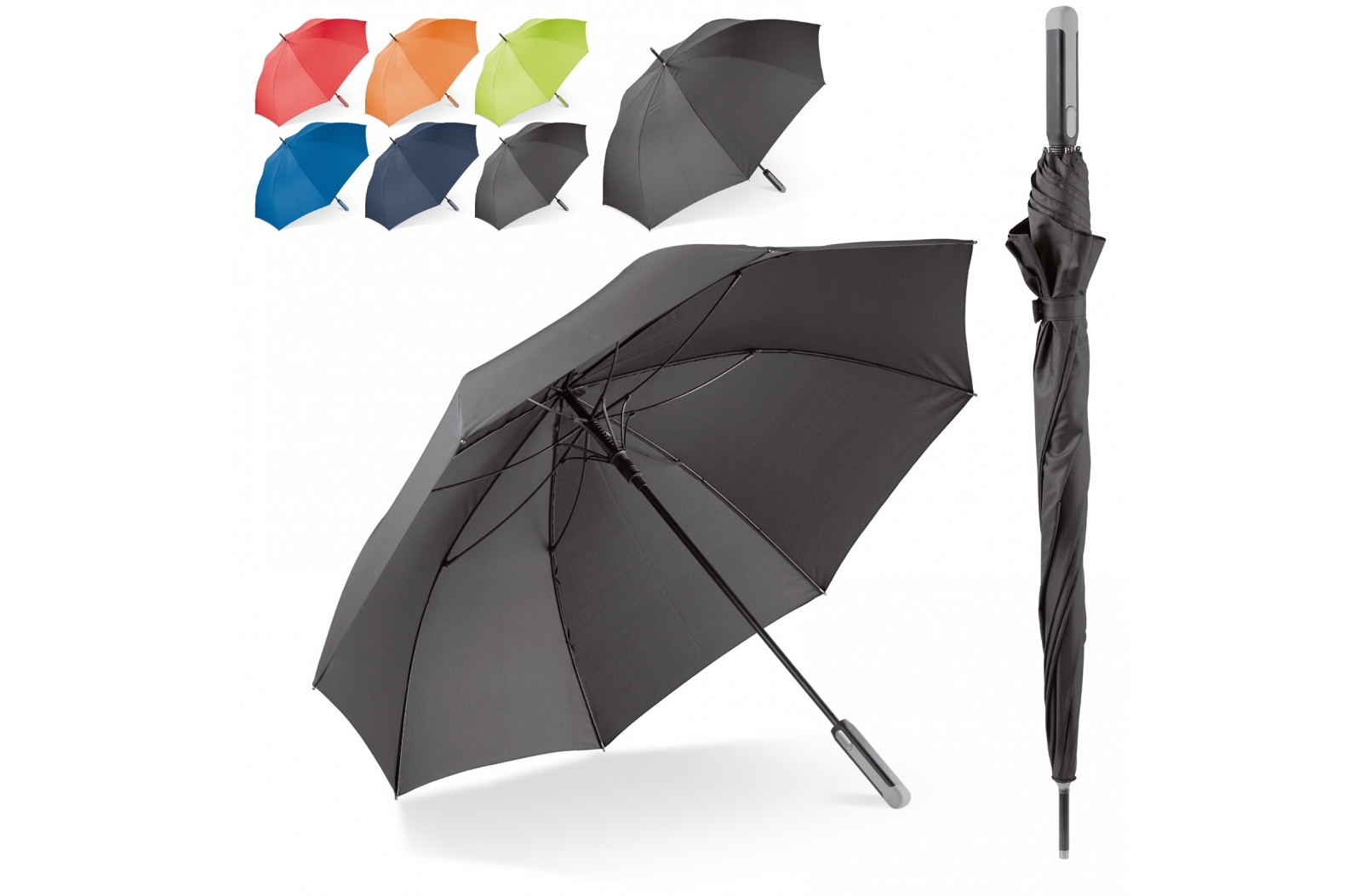 Paraguas grande a prueba de viento con mango ergonómico - Alfaro