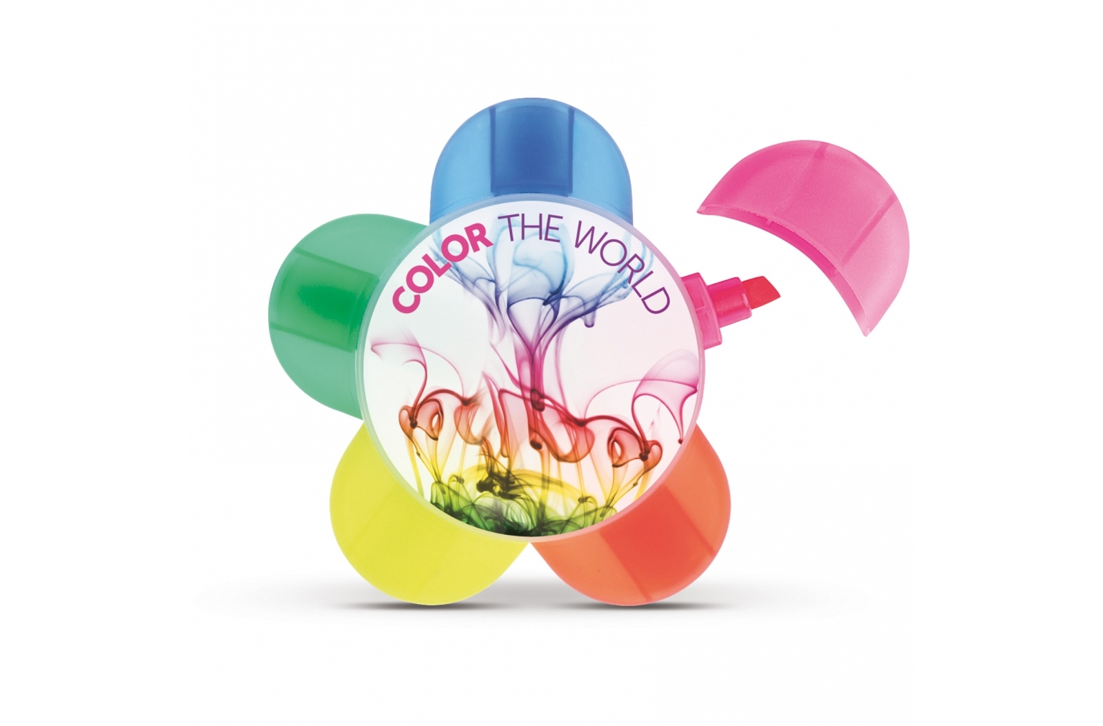 Marcador resaltador redondo esmerilado de cinco colores - Pruna