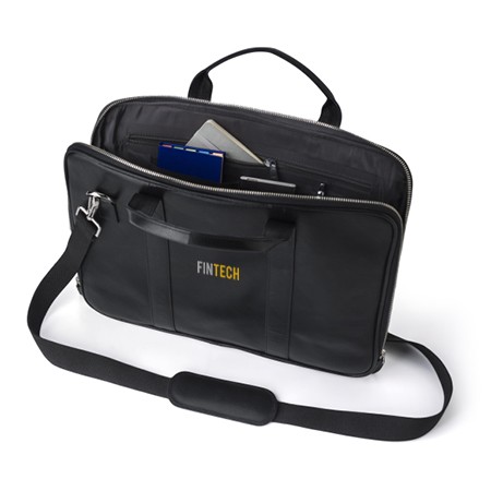 Bolsa de cuero para portátil con múltiples compartimentos - Ashbourne - Mañón