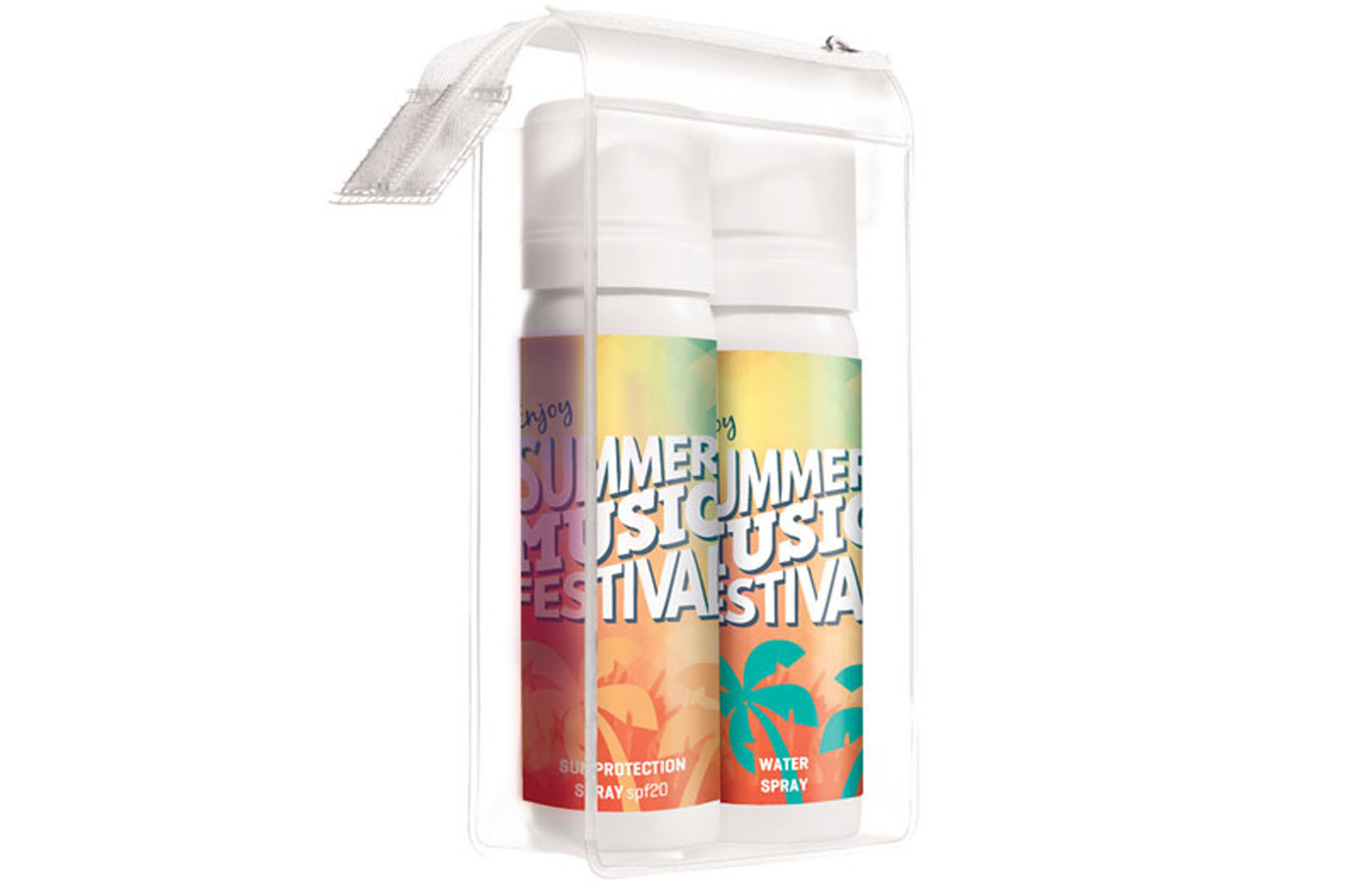 Set de Protección Solar y Spray de Agua en Bolsa de Aseo con Cremallera - Kantabrien