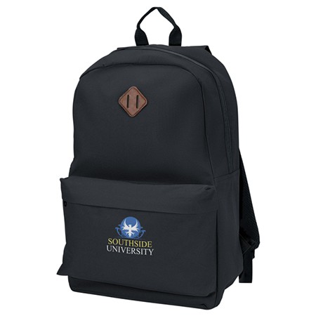 Mochila ajustable con funda para portátil y bolsillo frontal con cremallera - Puente de Génave