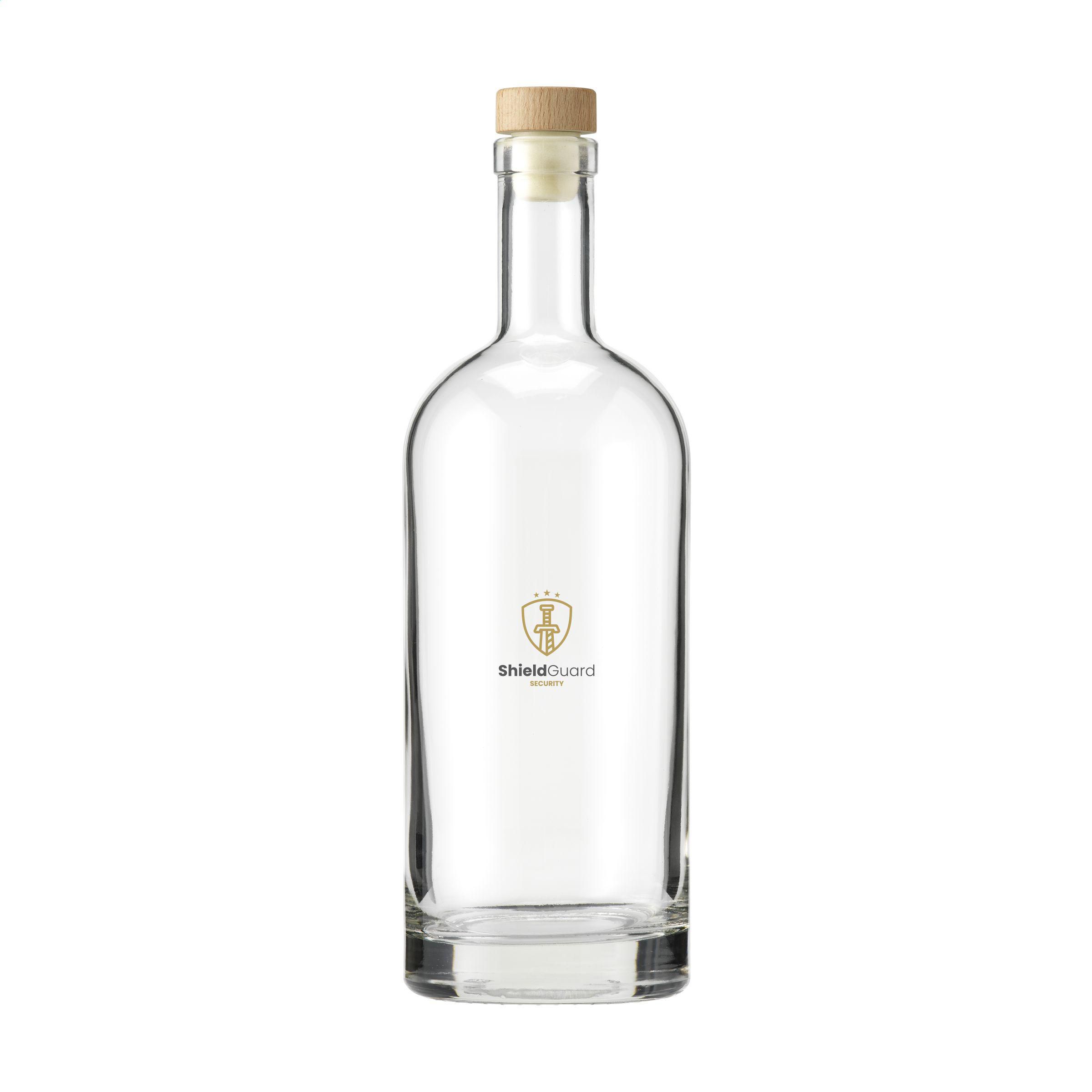 Botella de Cristal con Tapón de Madera de 1L - Piera