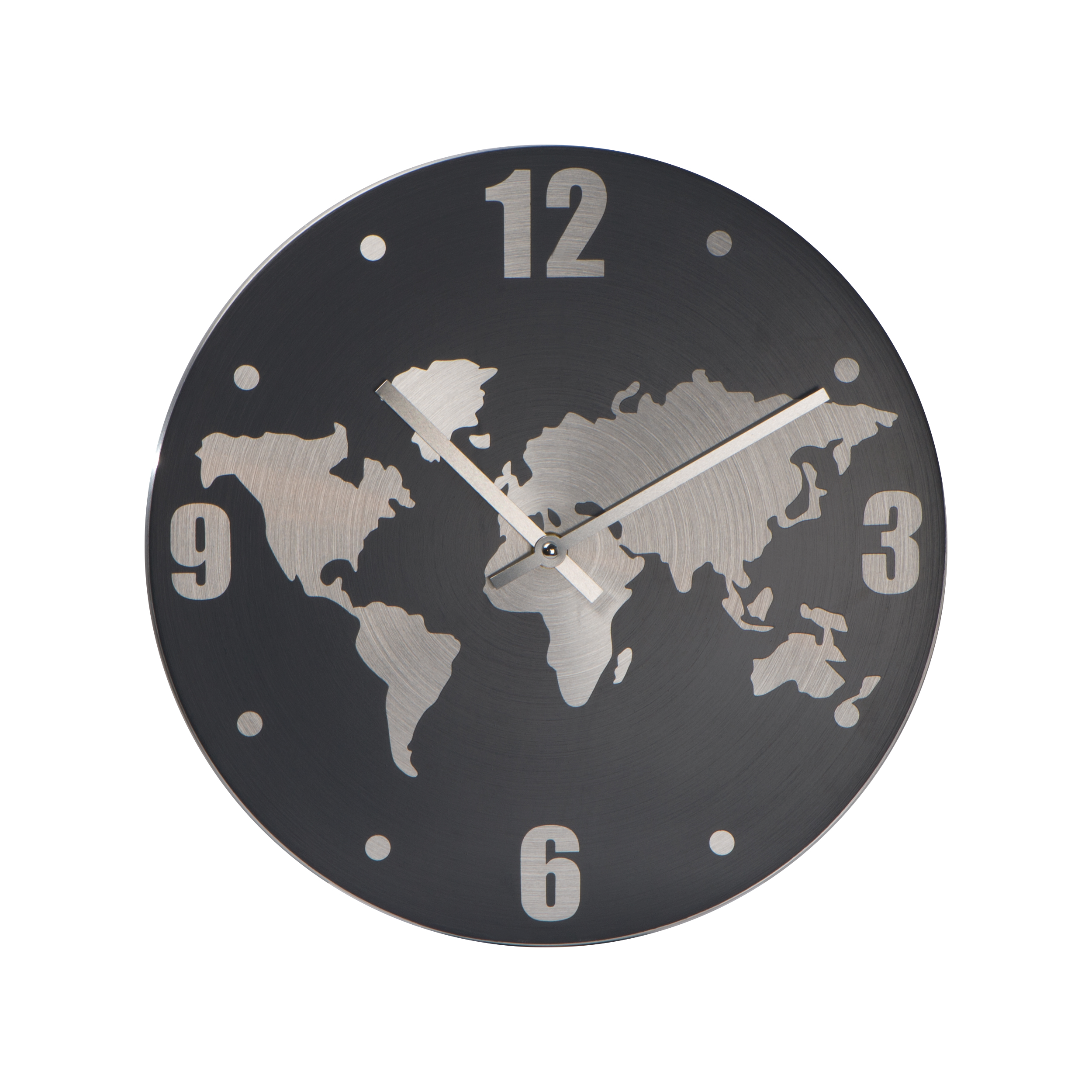 Reloj de Pared de Aluminio con Mapa del Mundo (30 cm) - Las Ventas con Peña Aguilera