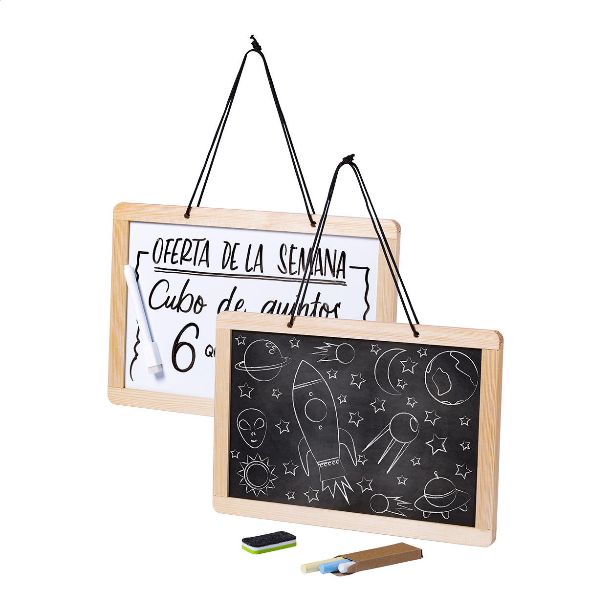 Tablero doble cara para mensajes - Lanciego/Lantziego impreso con logotipo