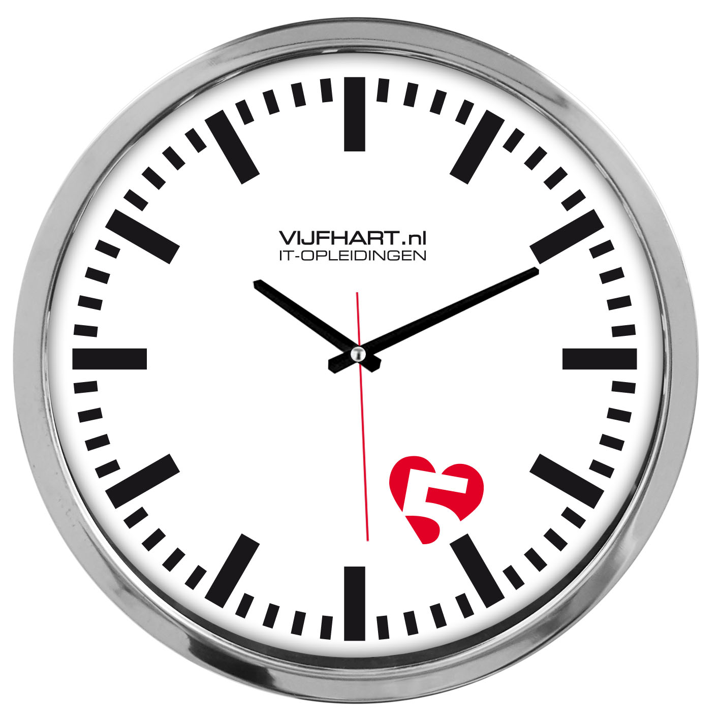 Reloj de Pared Cromo Elegante (29.5 cm) - Angüés