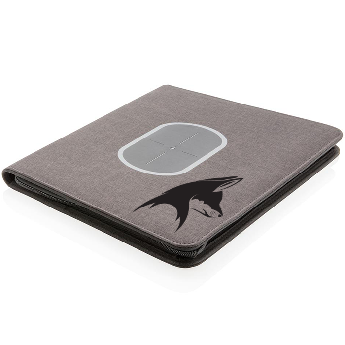 Carpeta de carga inalámbrica con Powerbank y bloc de notas - Altea