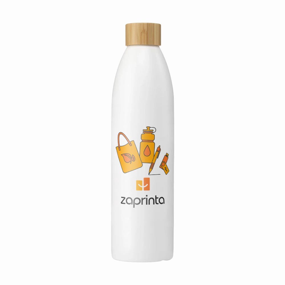 Botella de Agua Delgada Reutilizable con Tapa de Bambú 500ml - Pedrera