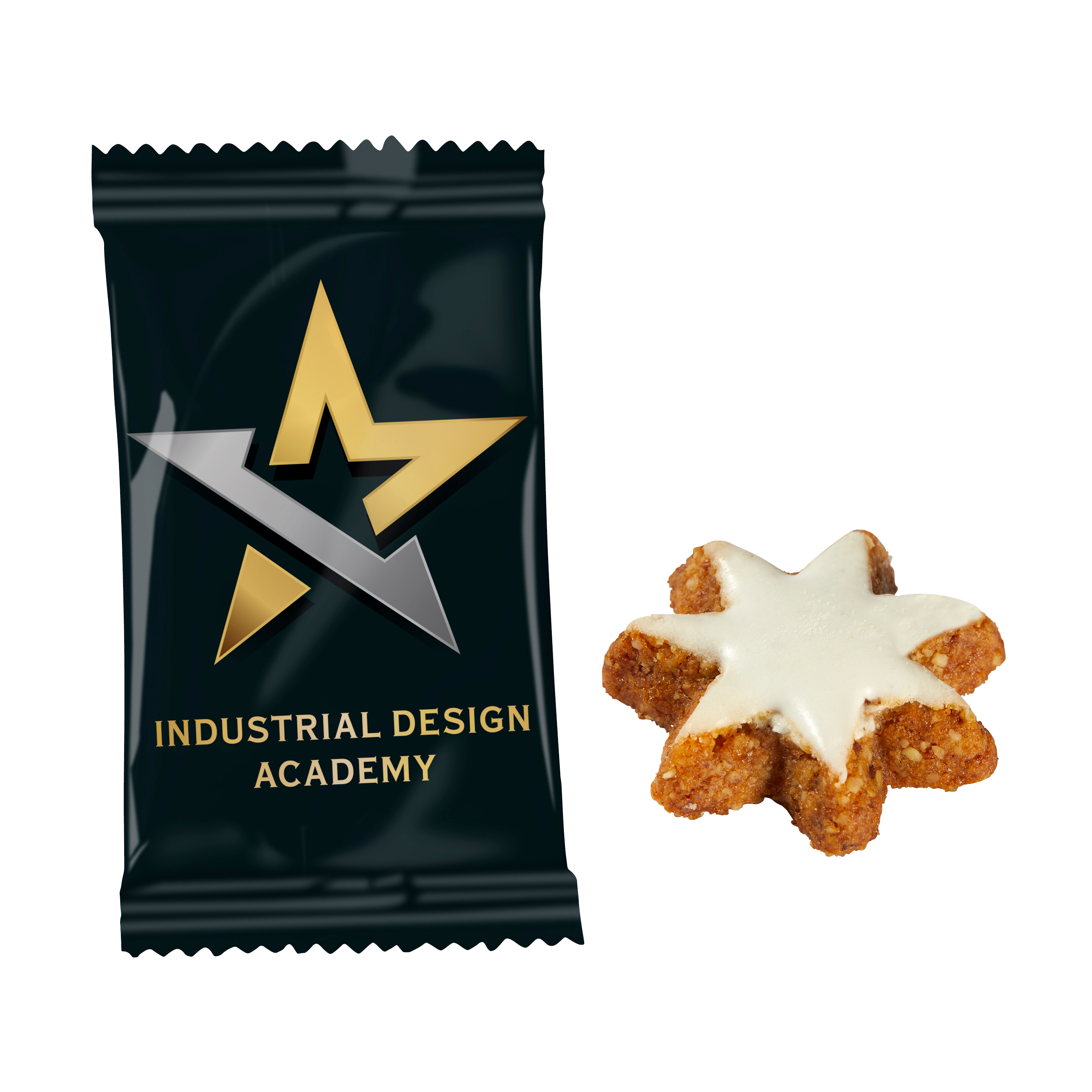 Estrella de Canela Navideña - Huévar del Aljarafe impreso con logotipo