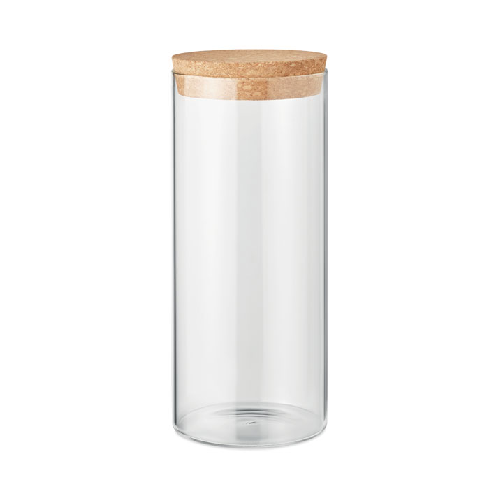 Tarro de Almacenamiento de Vidrio Borosilicato con Tapa de Corcho 1000ml - Castigaleu