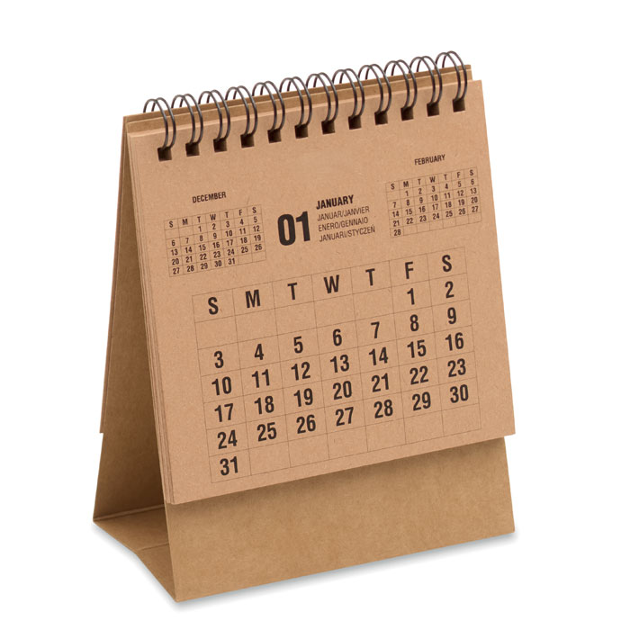 Calendario de escritorio para 4 años