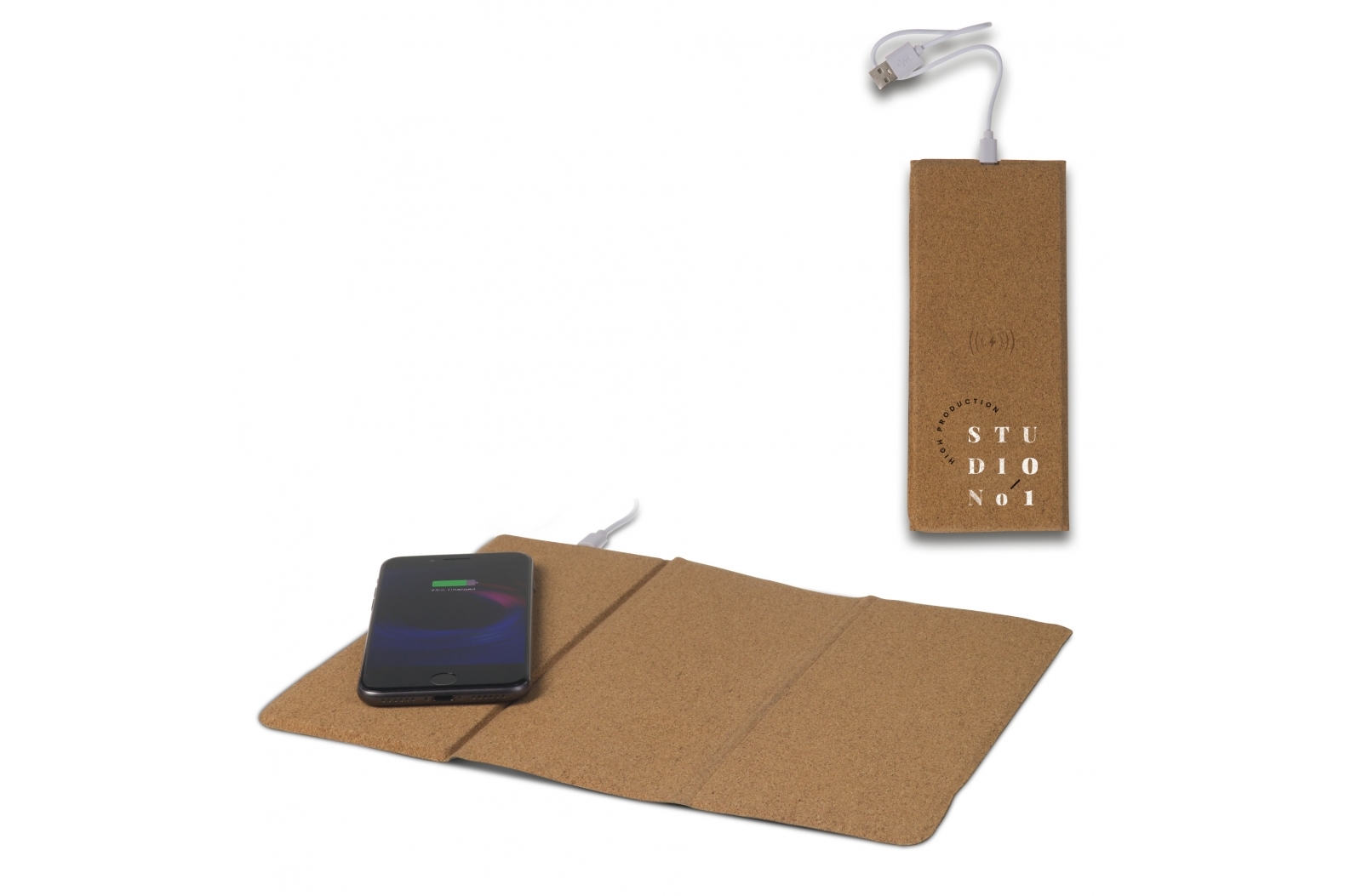 Alfombrilla de corcho plegable para ratón con carga inalámbrica de 5W - Almagro
