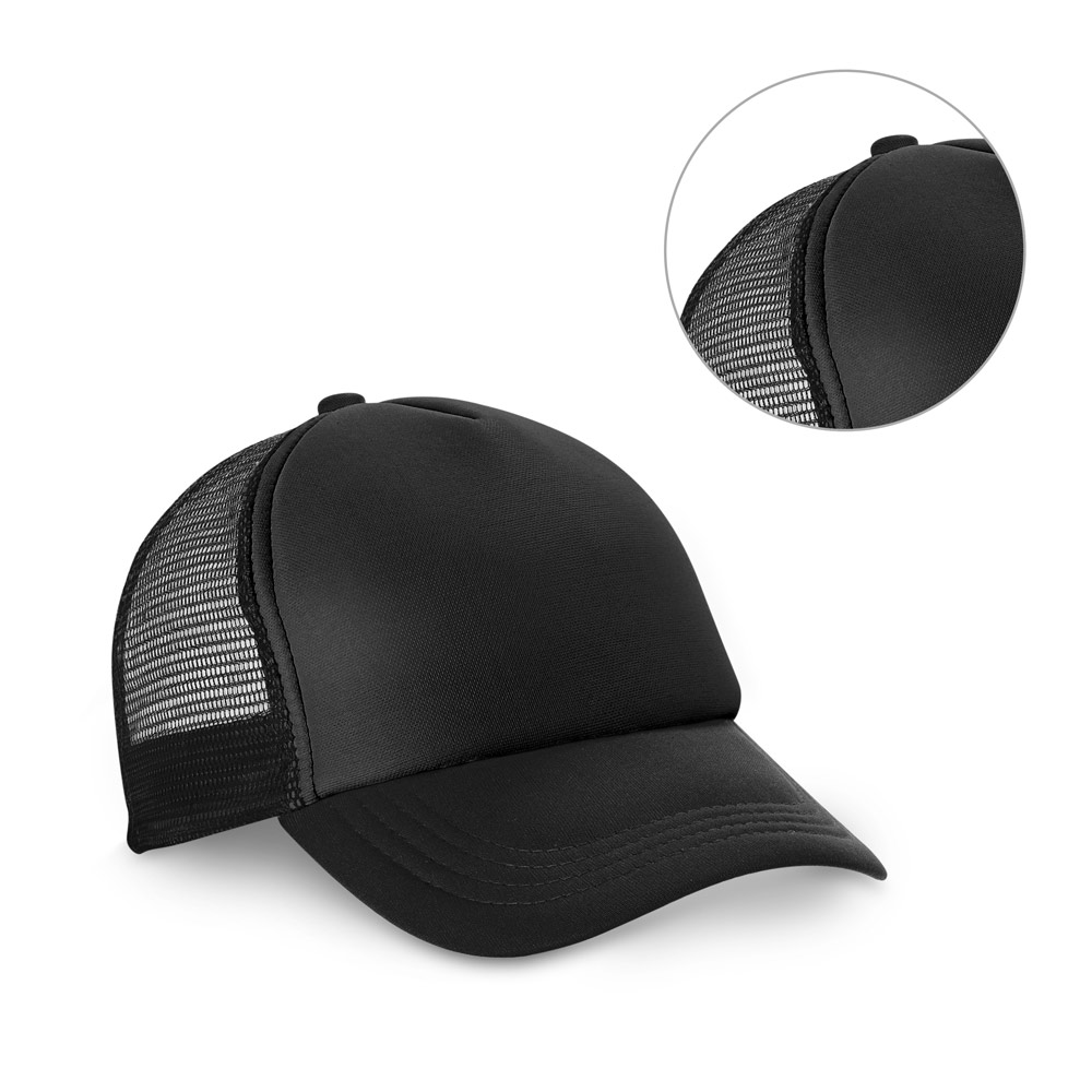 NICOLA BK. Gorra de poliéster y malla (150 g/m²)