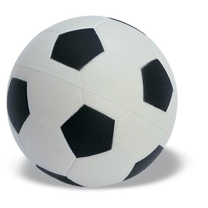Bola antiestrés de forma de fútbol de material PU - El Toboso